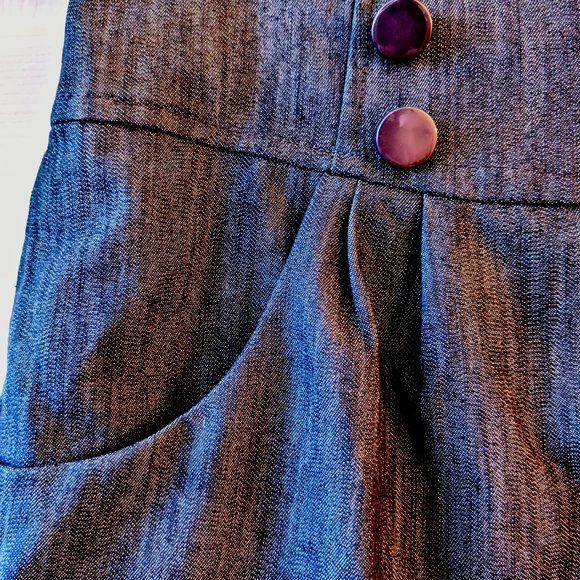 My Story Denim Sailor-style Shorts - Picture 3 of 4